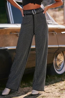 Clearance Ace Black Rhinestone Pants Going Out Bottoms|Pants
