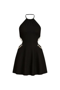 Clearance Alejandra Black Mini Dress Seashells + Wedding Bells|Date Night Dresses