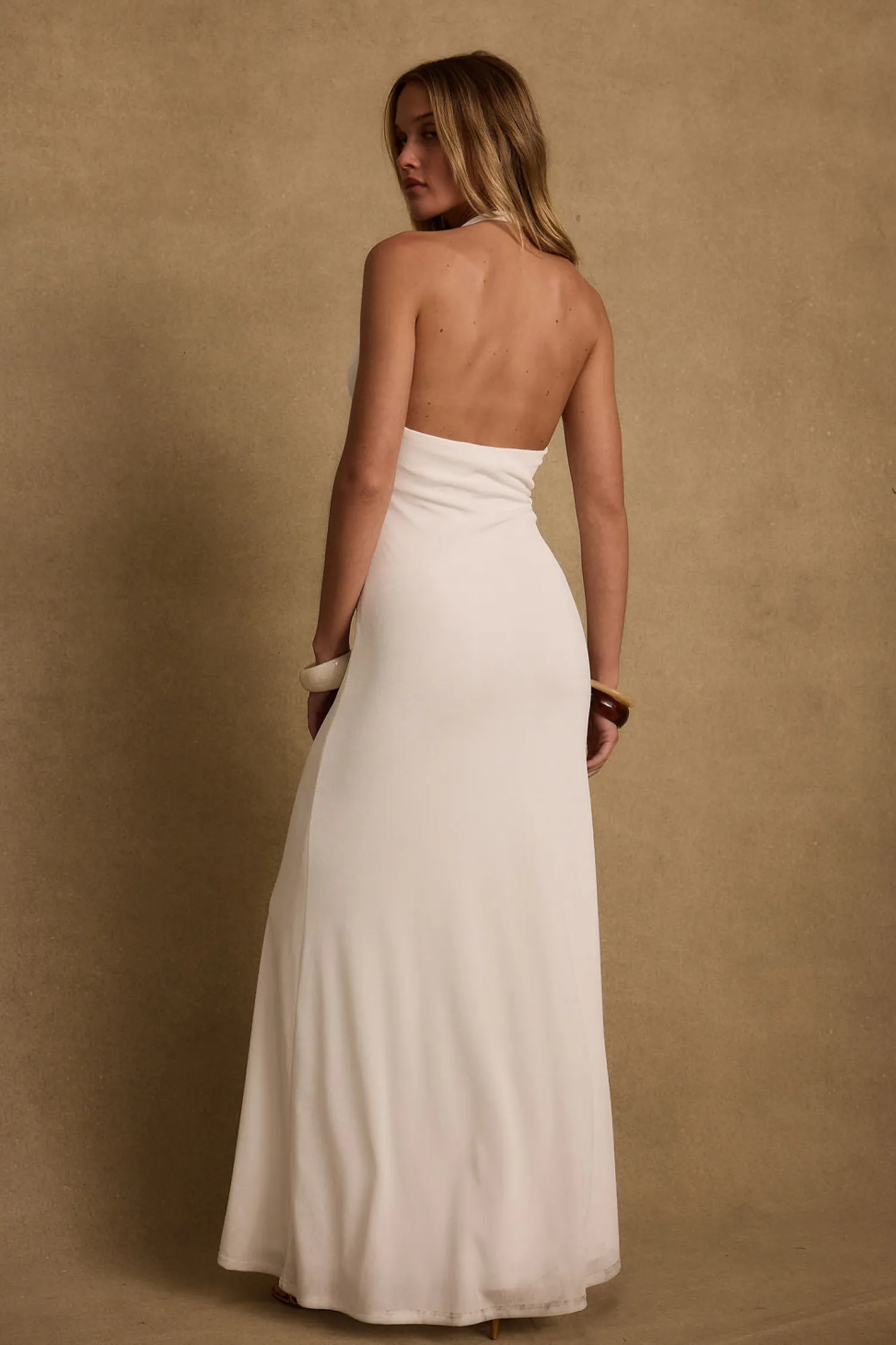 Fashion Alondra Plunge White Maxi Dress Seashells + Wedding Bells|Honeymoon