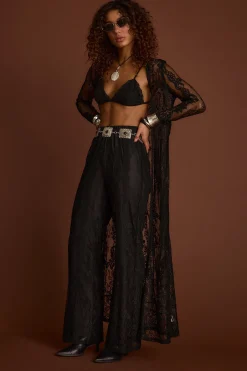 New Ambrose Black Lace Kimono Sets|Sets