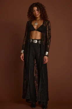 New Ambrose Black Lace Kimono Sets|Sets