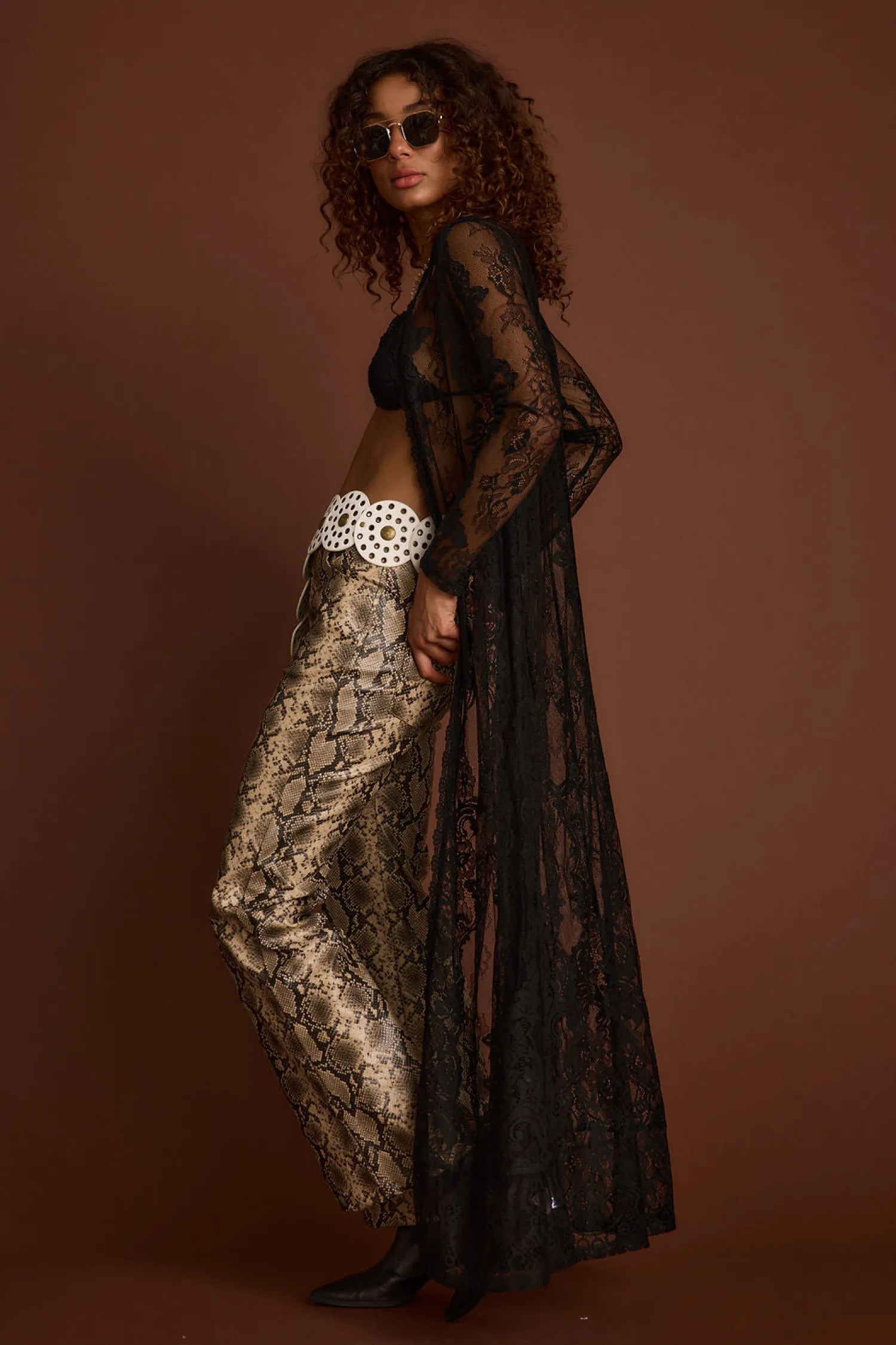 New Ambrose Black Lace Kimono Sets|Sets