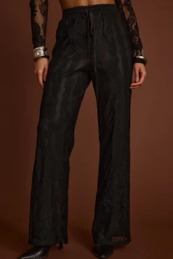 Best Ambrose Black Lace Pull On Pants Pants|Sets