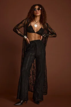 Best Ambrose Black Lace Pull On Pants Pants|Sets