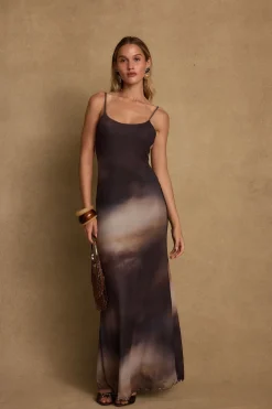 Clearance Amora Multi Mesh Maxi Dress Date Night Dresses|Party Dresses