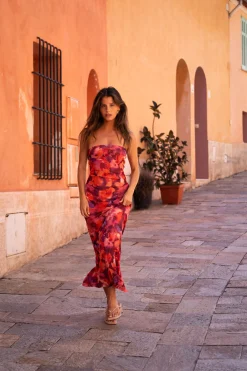 Fashion Avani Floral Strapless Maxi Dress Vacation Dresses|Vacation Dresses