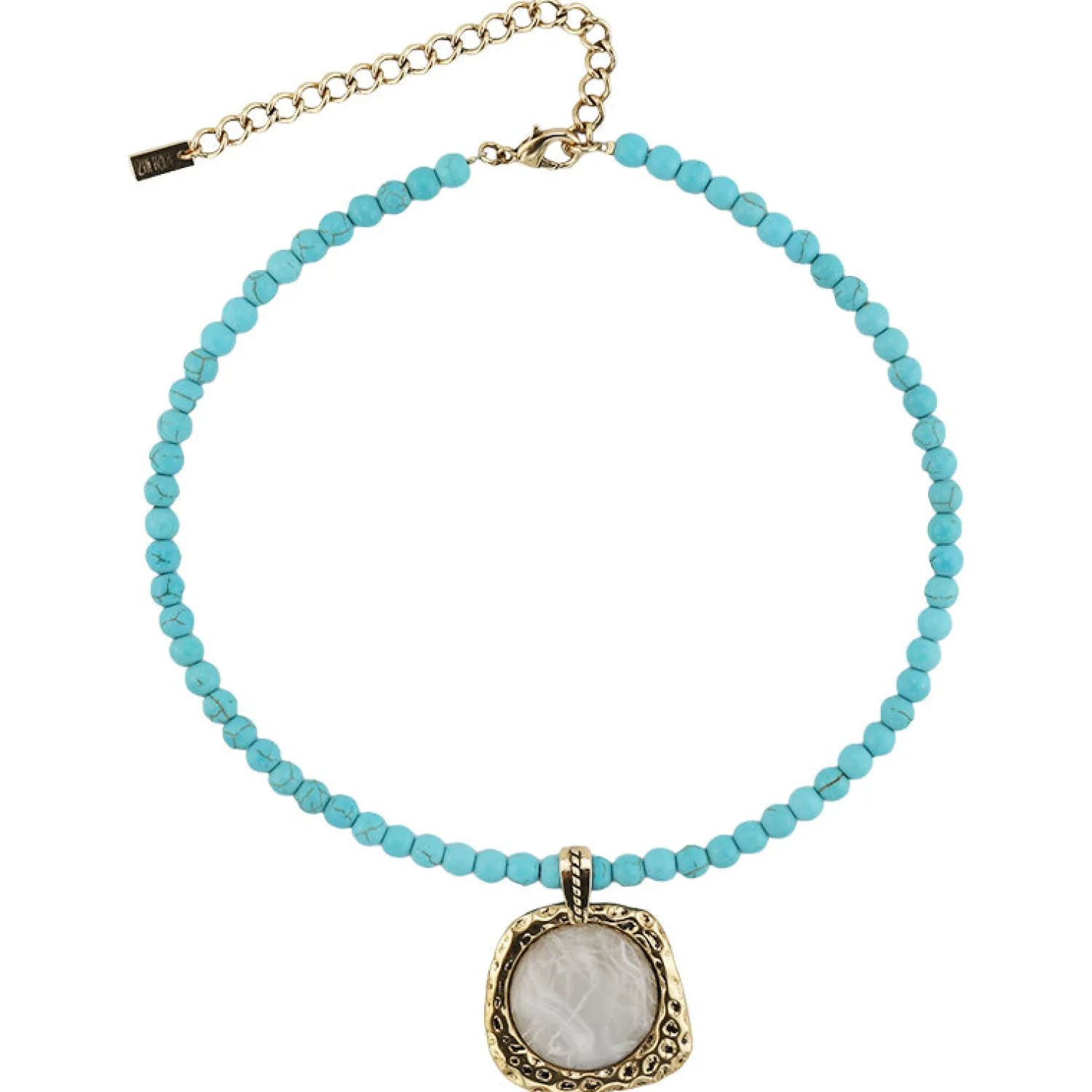 New Ayla Beaded Pendant Necklace Seashells + Wedding Bells