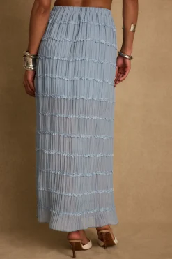 Best Azure Baby Blue Maxi Skirt Skirts|Sets