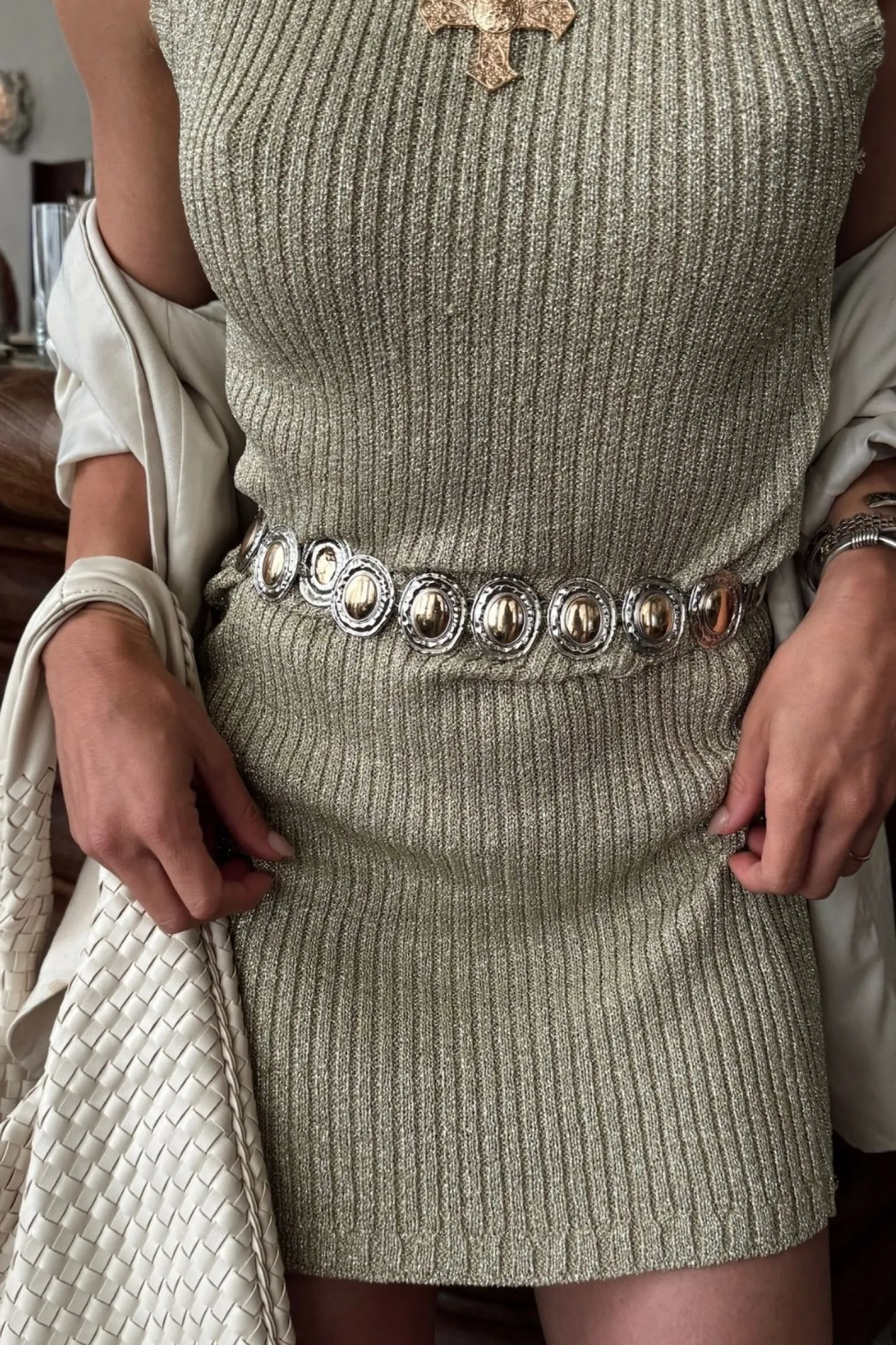 Outlet Bailey Gold and Silver Statement Belt Belts