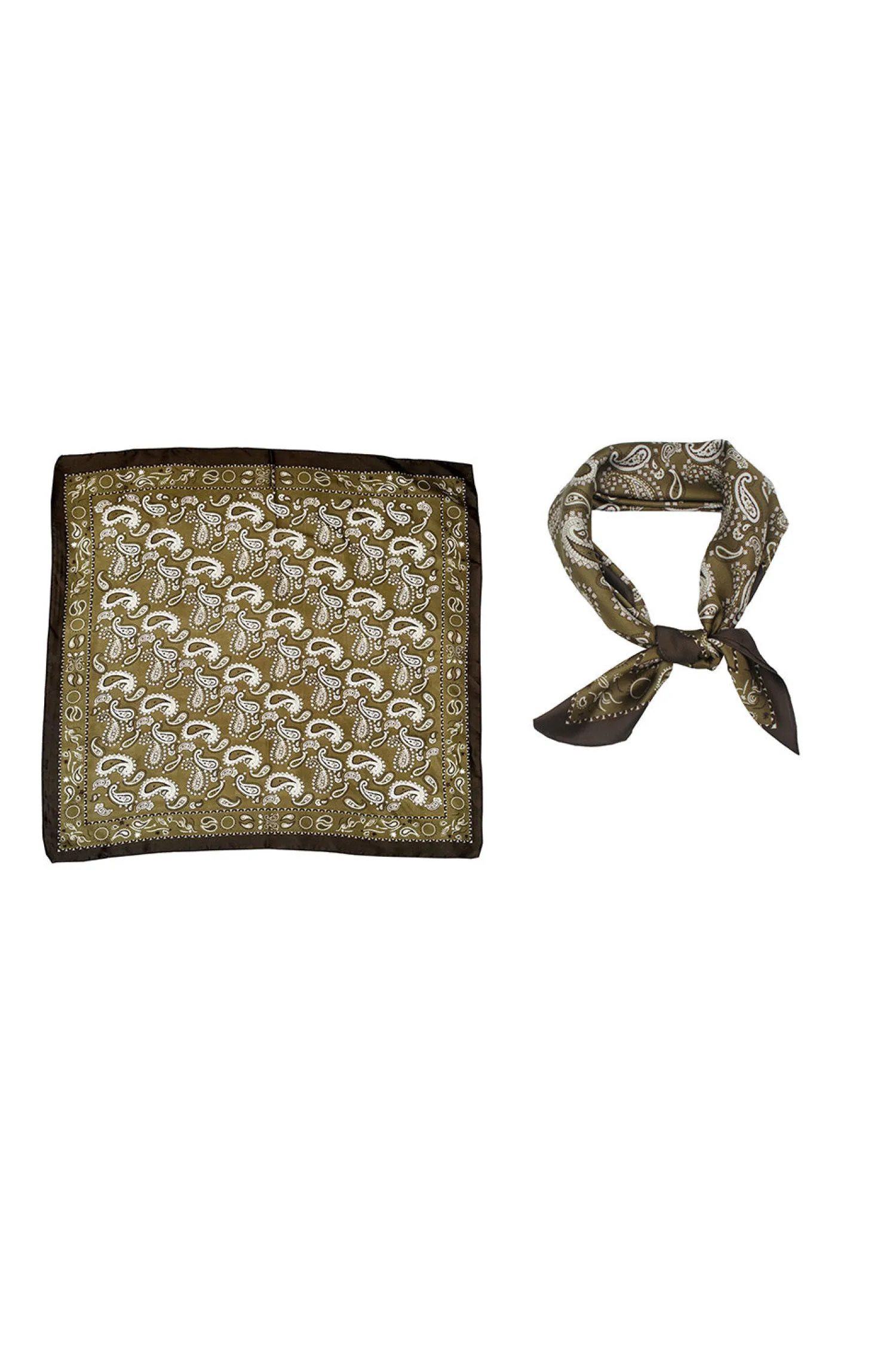 Clearance Bandit Olive Paisley Scarf Festival Shoes + Accessories