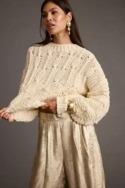 Fashion Bethany Cream Cable Knit Sweater Sweaters + Cardis|Long Sleeves