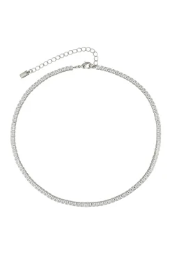 Sale Blair Silver Rhinestone Tennis Necklace Jewelry|Denim + Diamonds Bachelorette