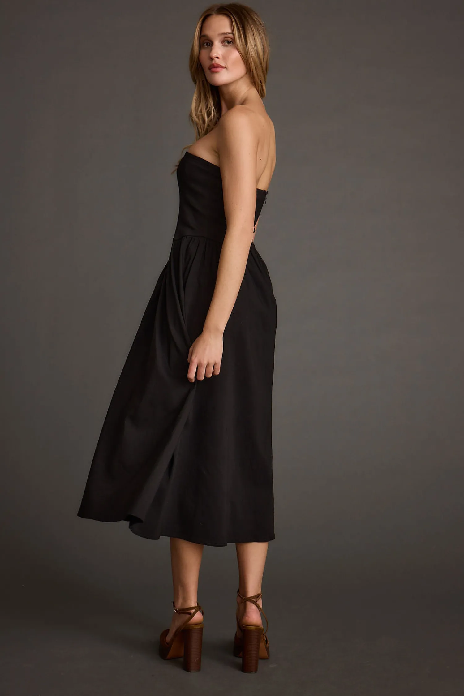 Discount Blaire Strapless Drop Waist Midi Dress Date Night Dresses|Midi Dresses