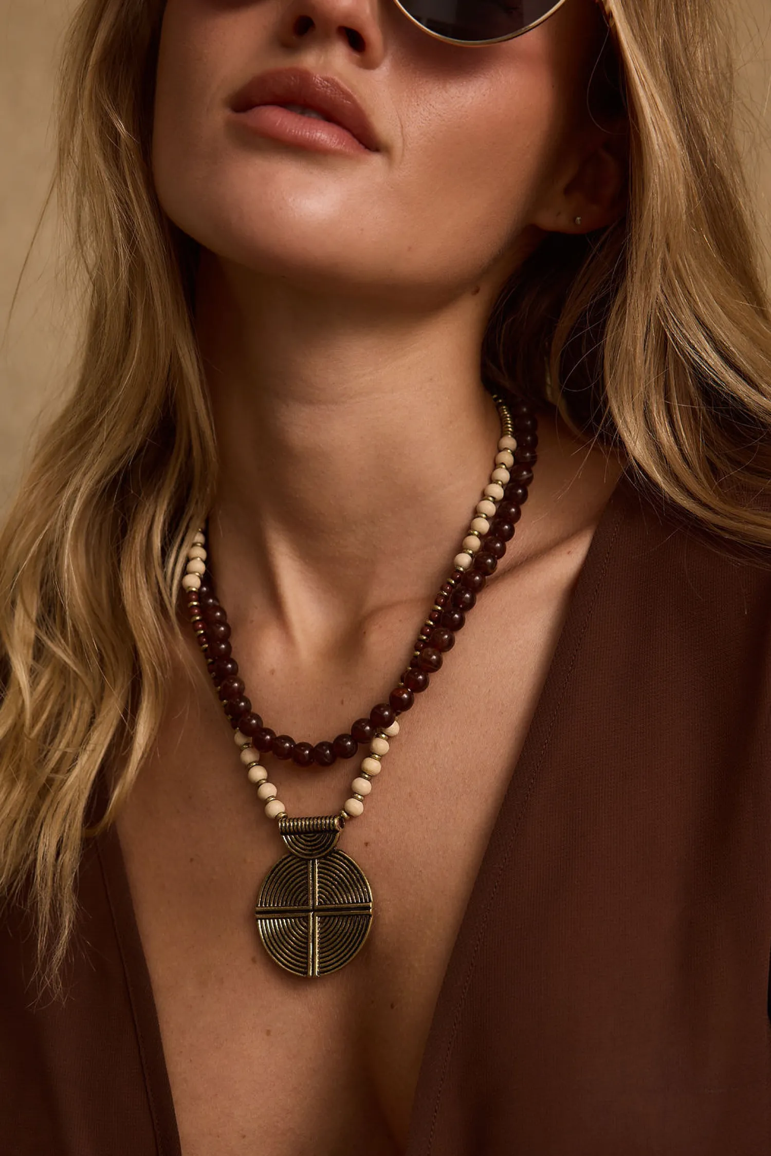 Clearance Bodhi Beaded Pendant Necklace Jewelry
