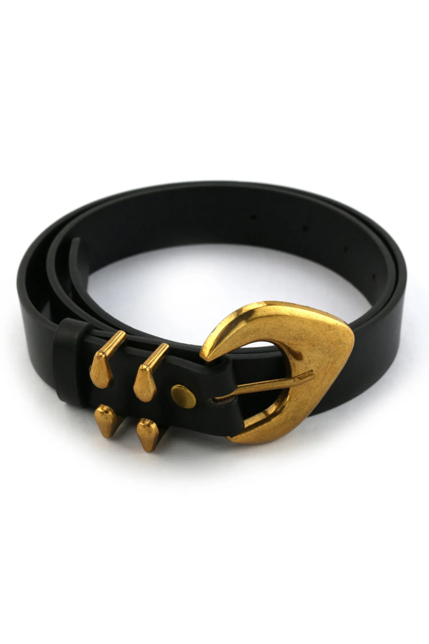 New Bradbury Black and Gold Vegan Leather Belt Belts