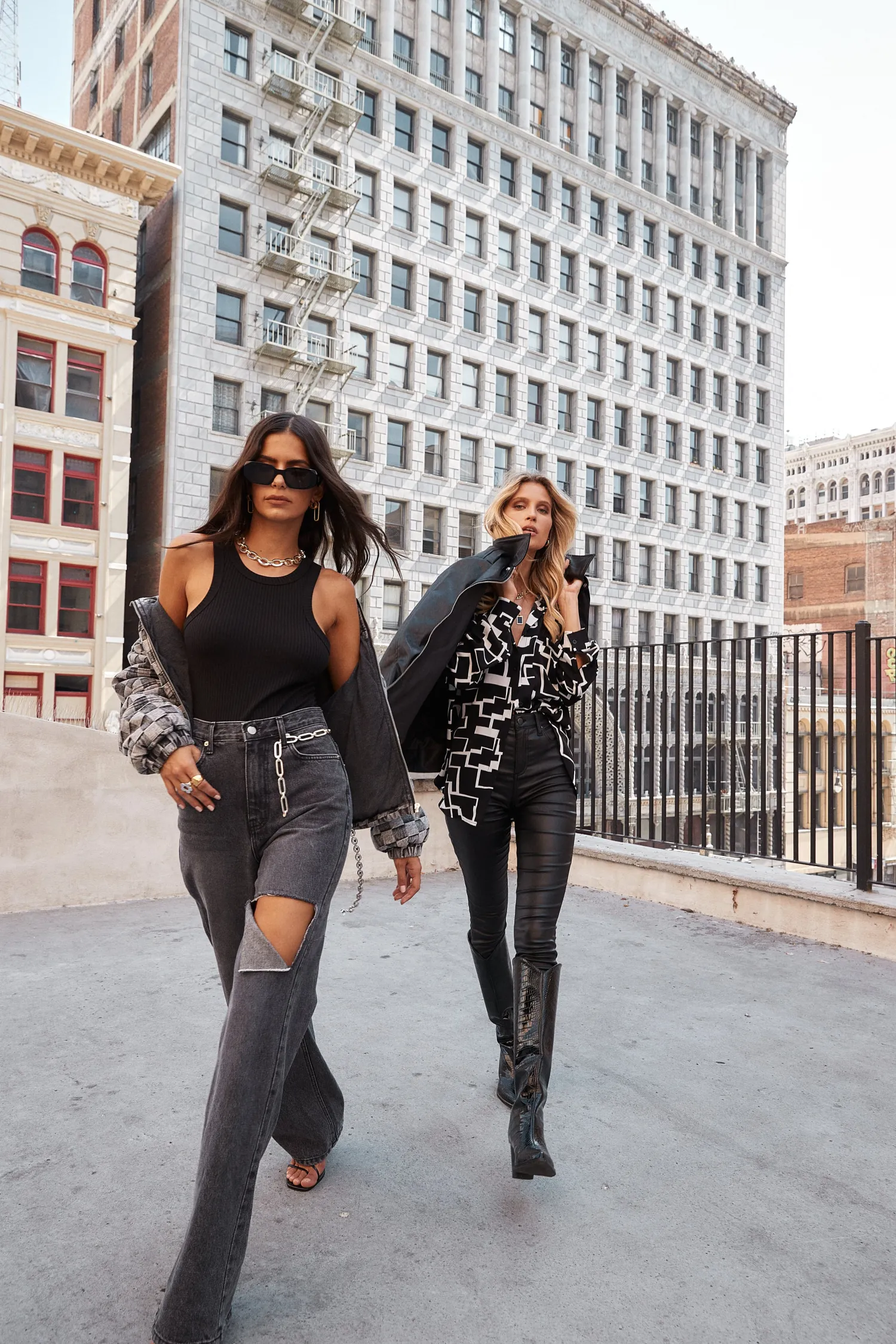 Discount Brooklyn Washed Black Slash Boyfriend Jeans Denim|Pants