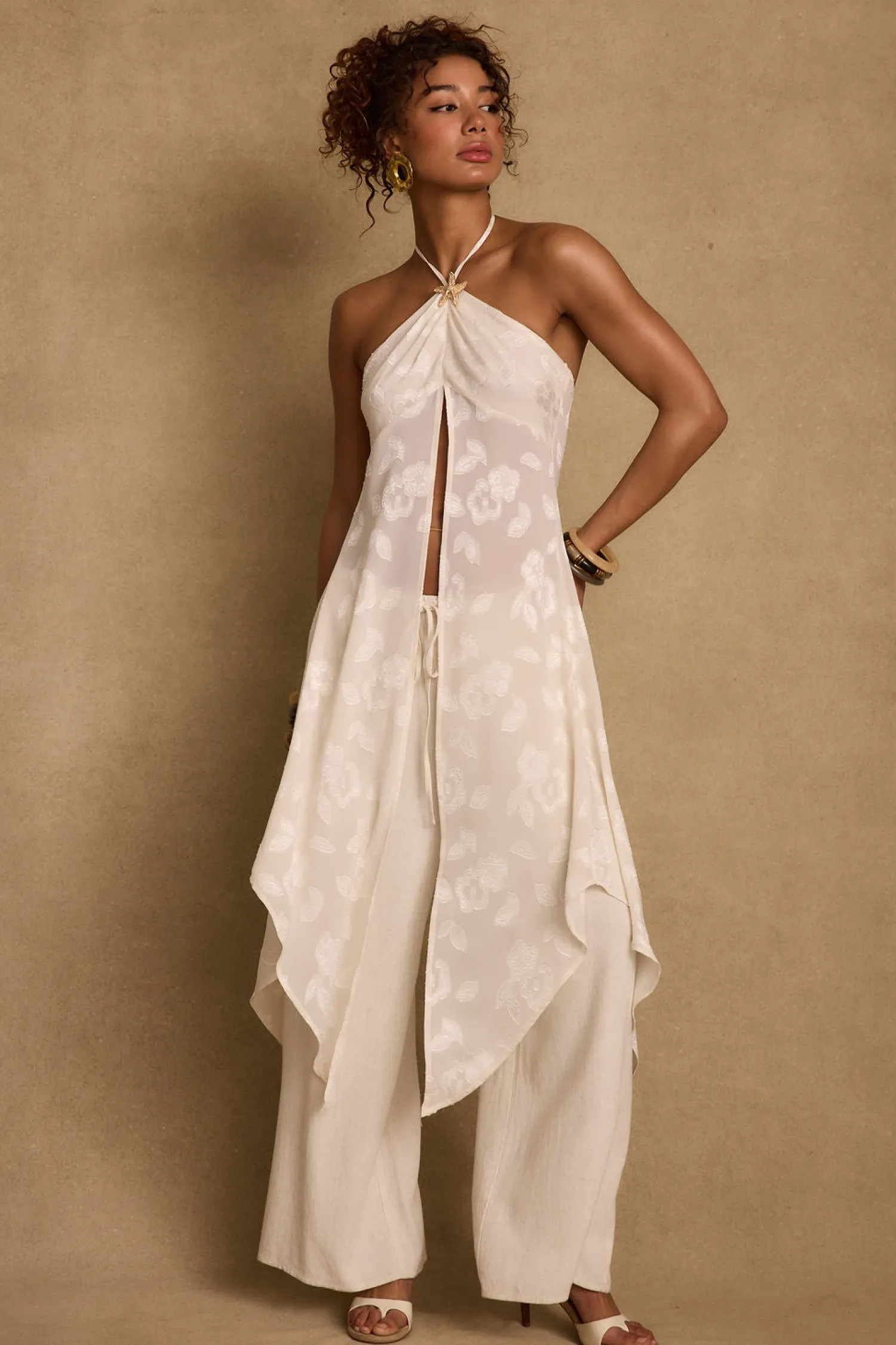Online Bruma Ivory Flyaway Top Date Night Tops|Going Out Tops