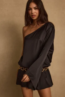 Fashion Calor Black Off Shoulder Mini Dress Date Night Dresses|Party Dresses
