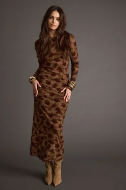 Outlet Casanova Brown Floral Maxi Dress For You And Your Bestie|Date Night Dresses