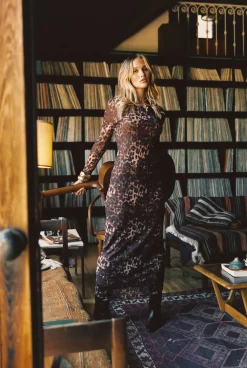 Best Casanova Leopard Mesh Maxi Dress For You And Your Bestie|Date Night Dresses