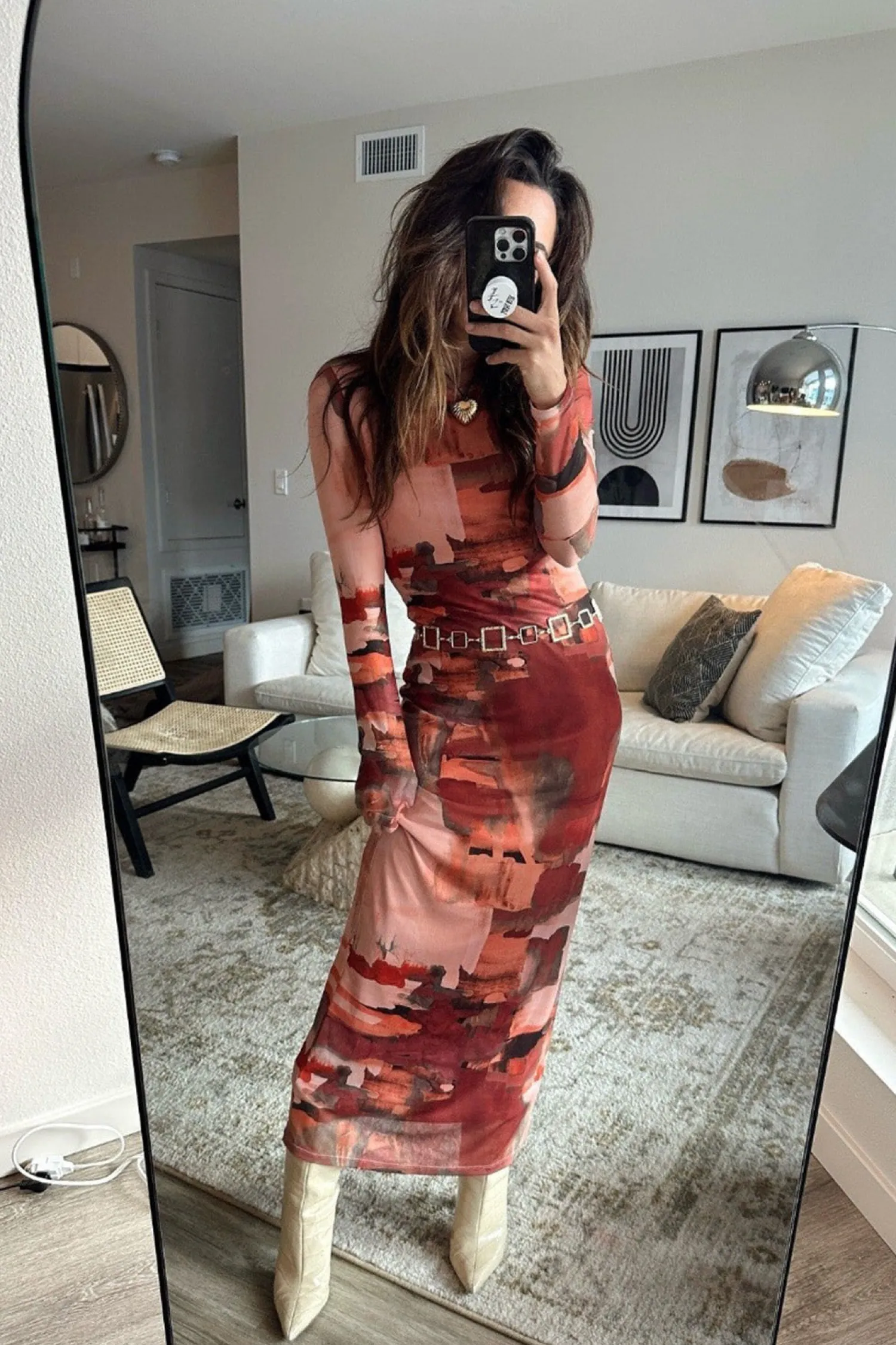 Clearance Casanova Printed Mesh Maxi Dress For You And Your Bestie|Date Night Dresses