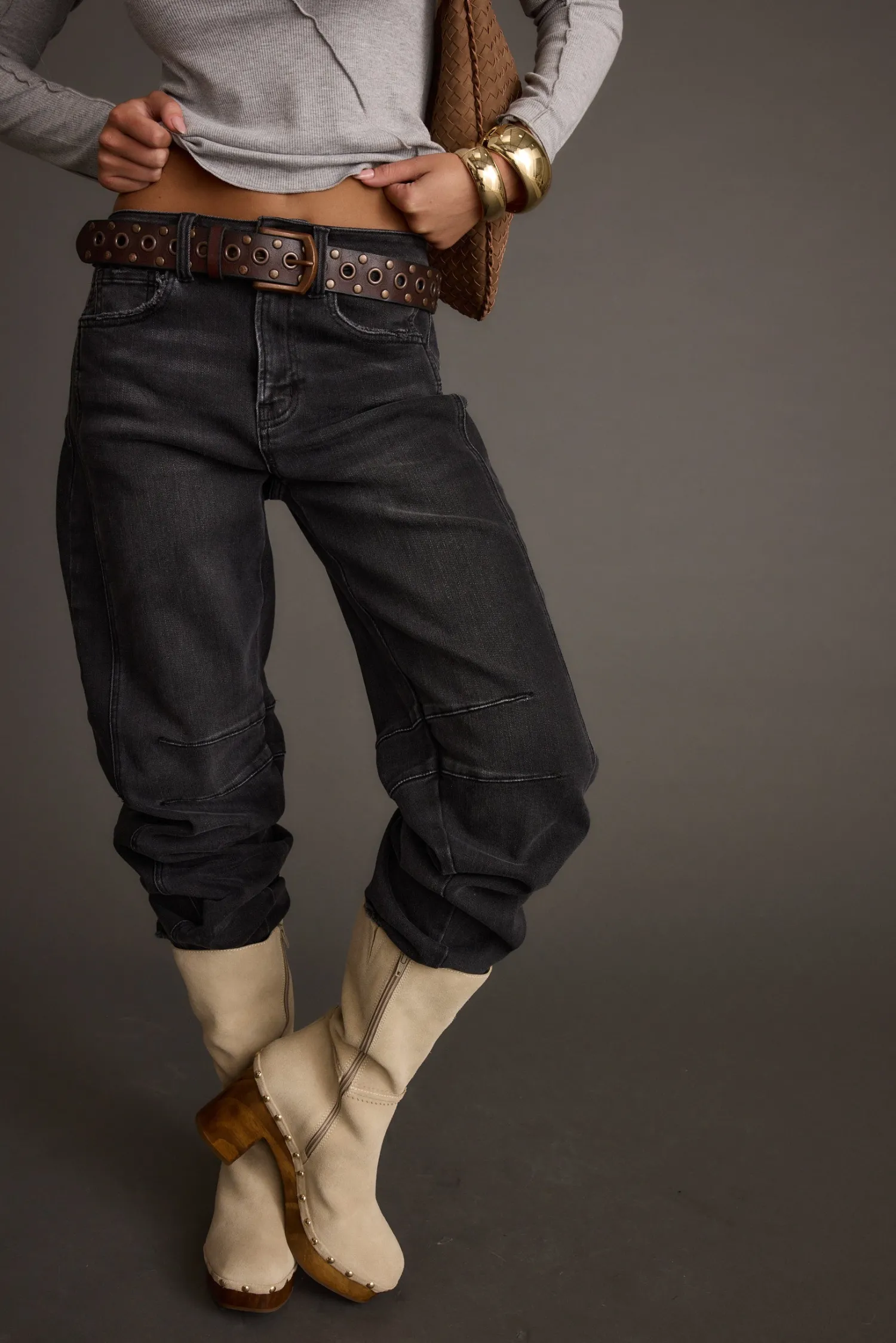 Hot Cedar Brown Embellished Genuine Leather Belt Belts|Festival Shoes + Accessories