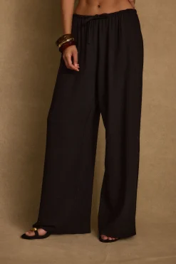 Online Clear Breeze Black Linen Pants Pants|Sets