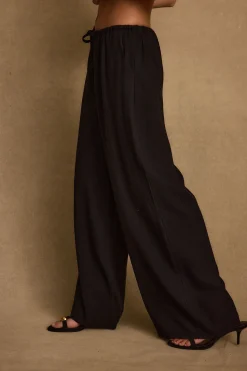 Online Clear Breeze Black Linen Pants Pants|Sets
