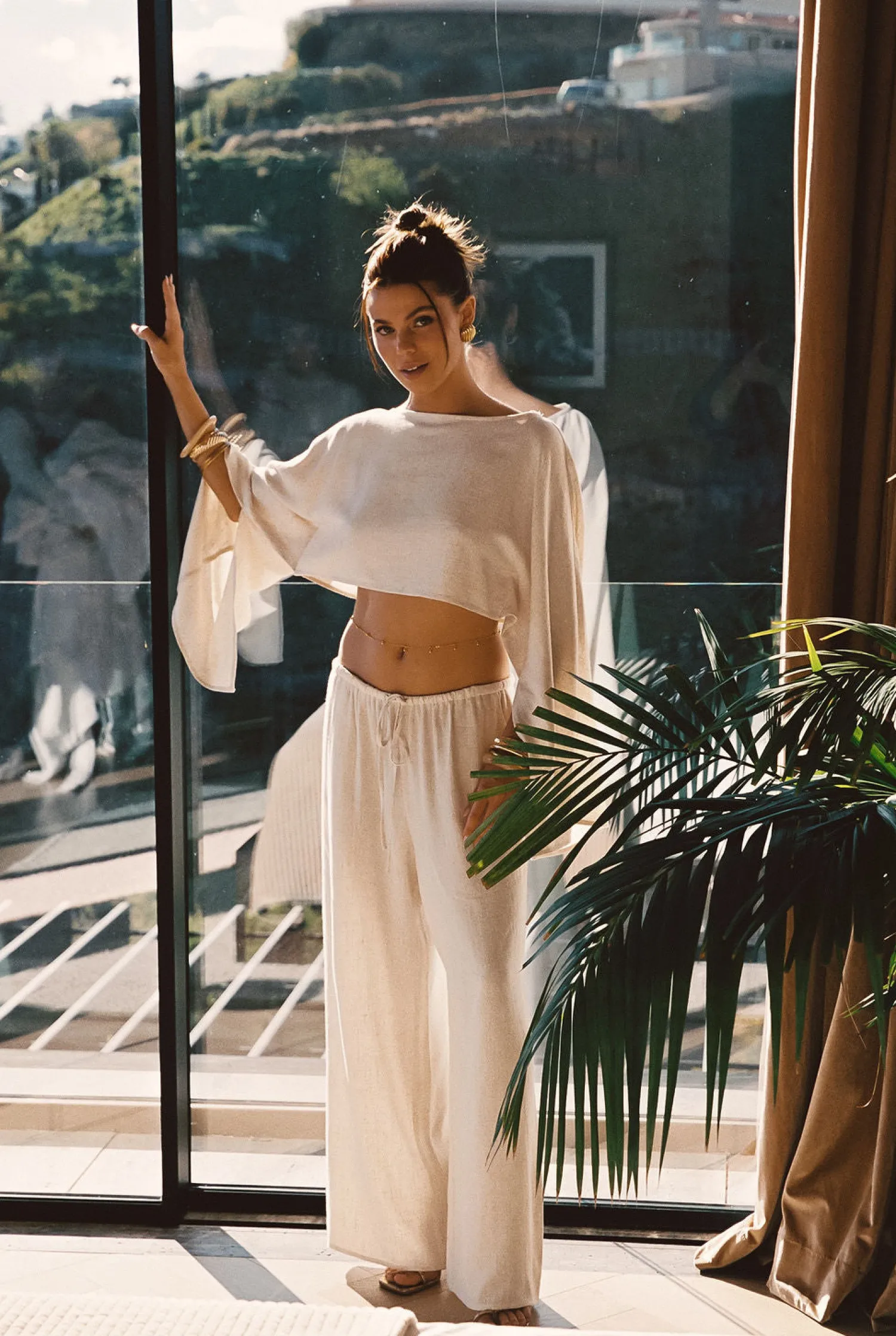 Clearance Clear Breeze Natural Linen Pants Pants|Sets