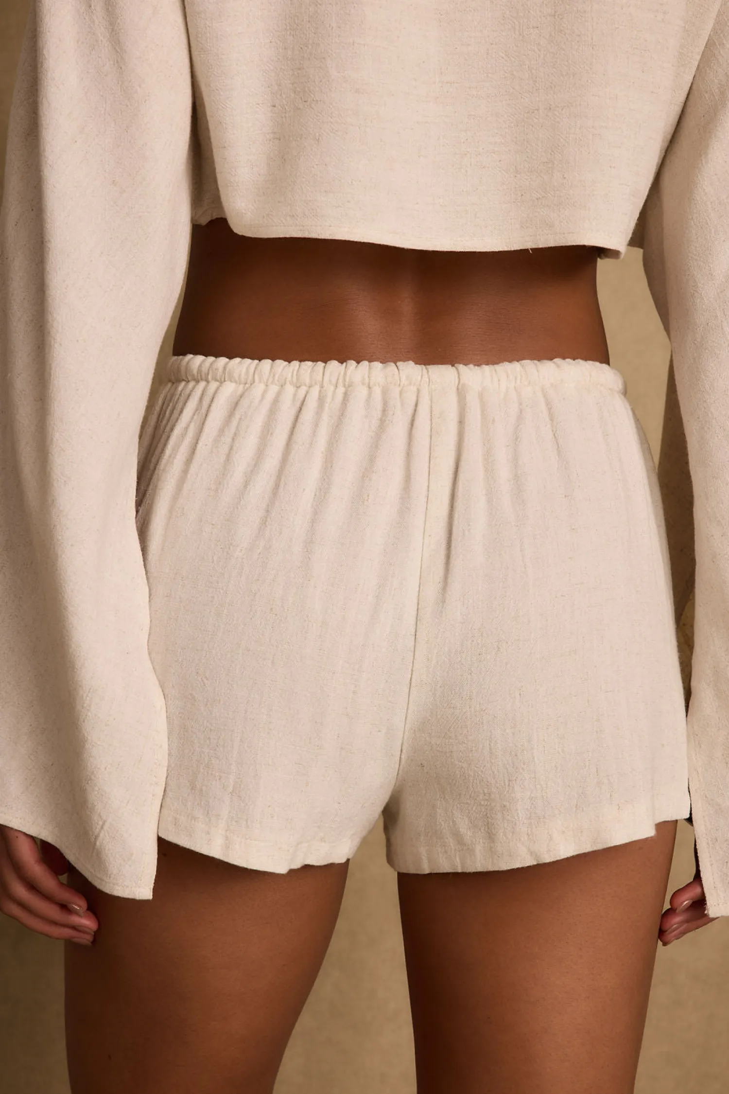 Discount Clear Breeze Natural Linen Shorts Shorts|Sets