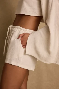 Discount Clear Breeze Natural Linen Shorts Shorts|Sets