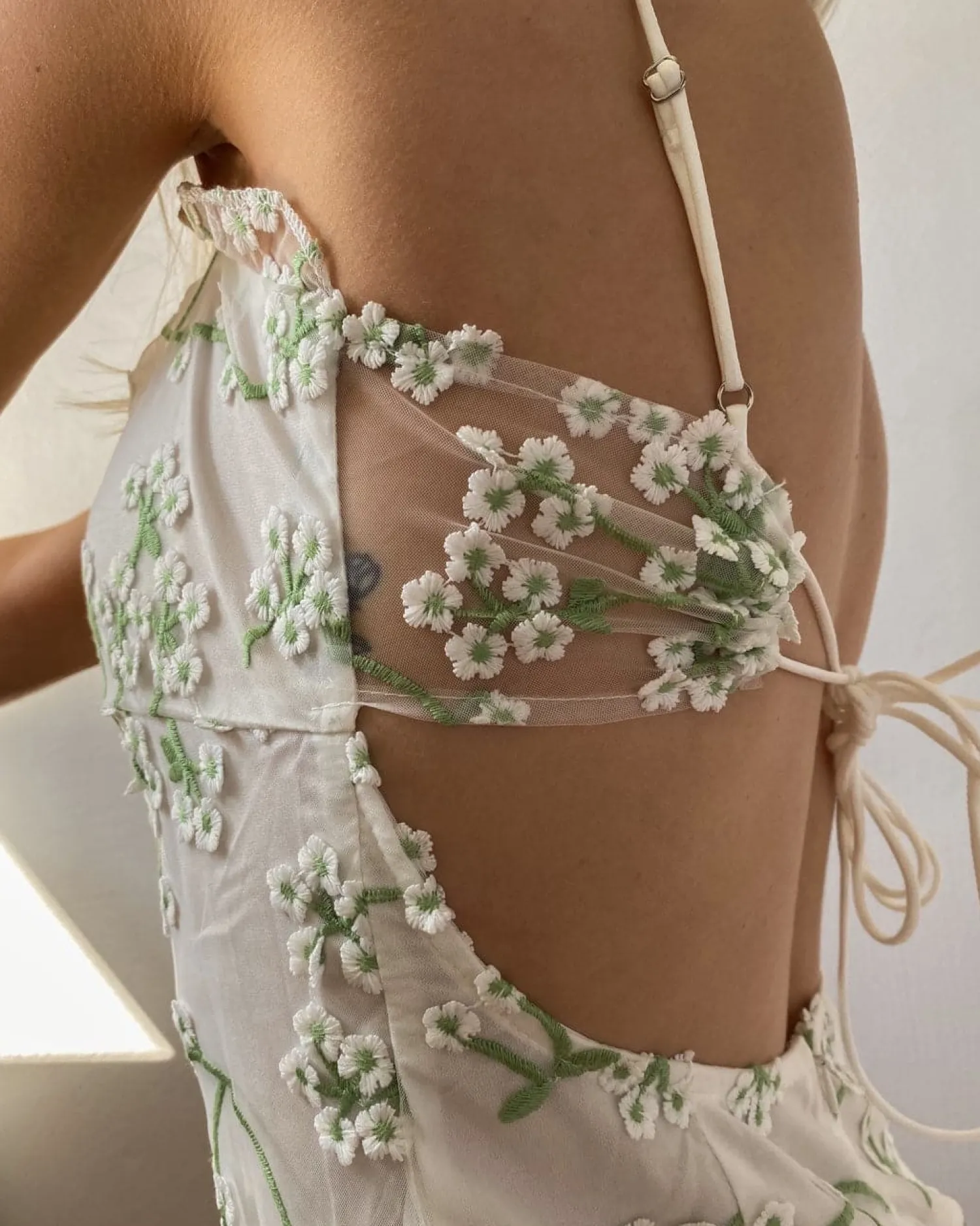 Online Croatian Coast White Floral Mini Dress Honeymoon|Engagement Party