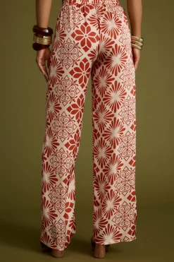 Discount Cubana Rust Satin Pants Pants|Sets