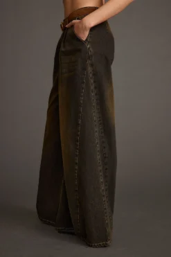 Sale Dakota Washed Black Wide Leg Jeans Denim|Pants