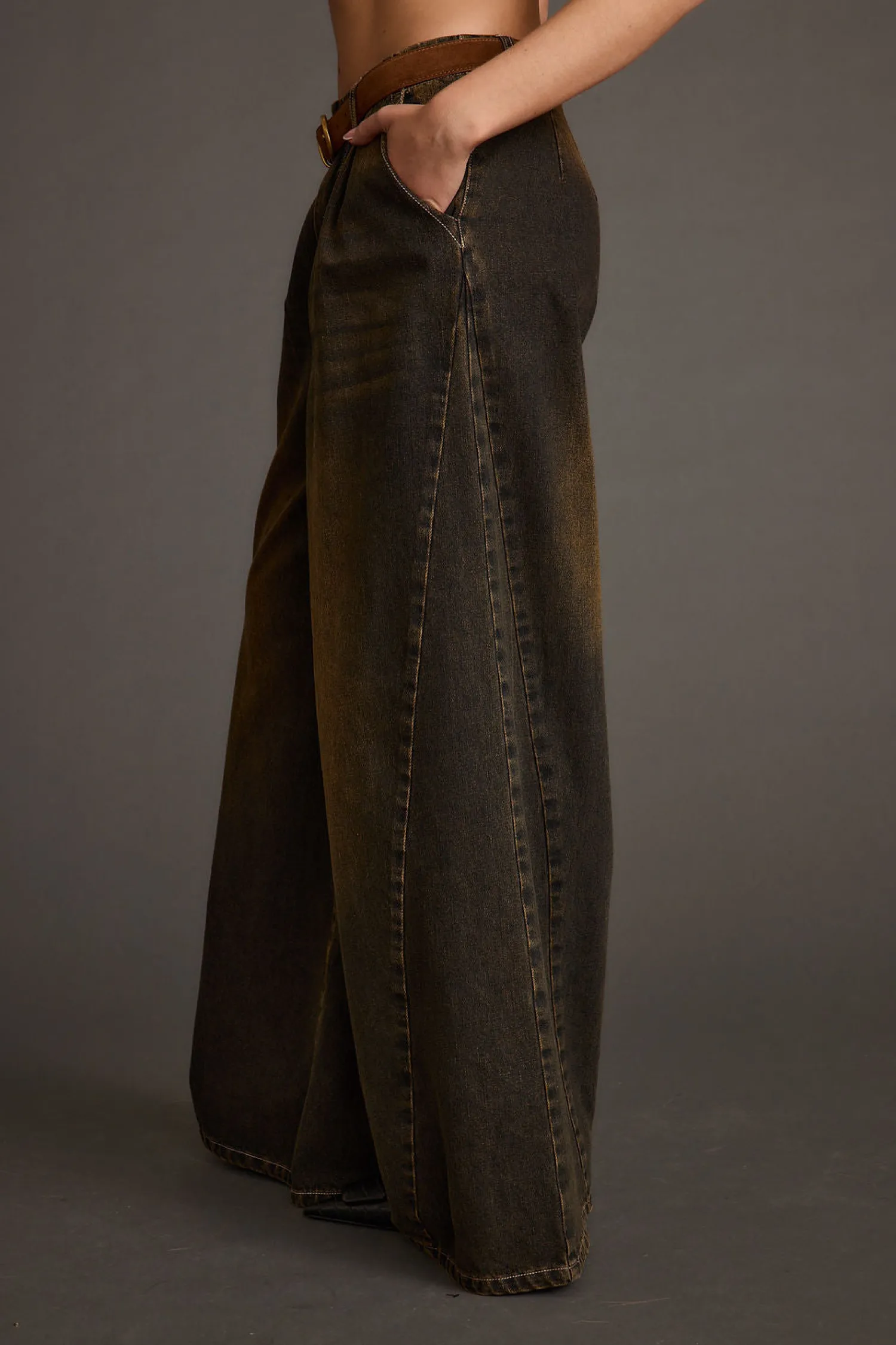 Sale Dakota Washed Black Wide Leg Jeans Denim|Pants