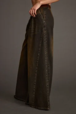 Sale Dakota Washed Black Wide Leg Jeans Denim|Pants
