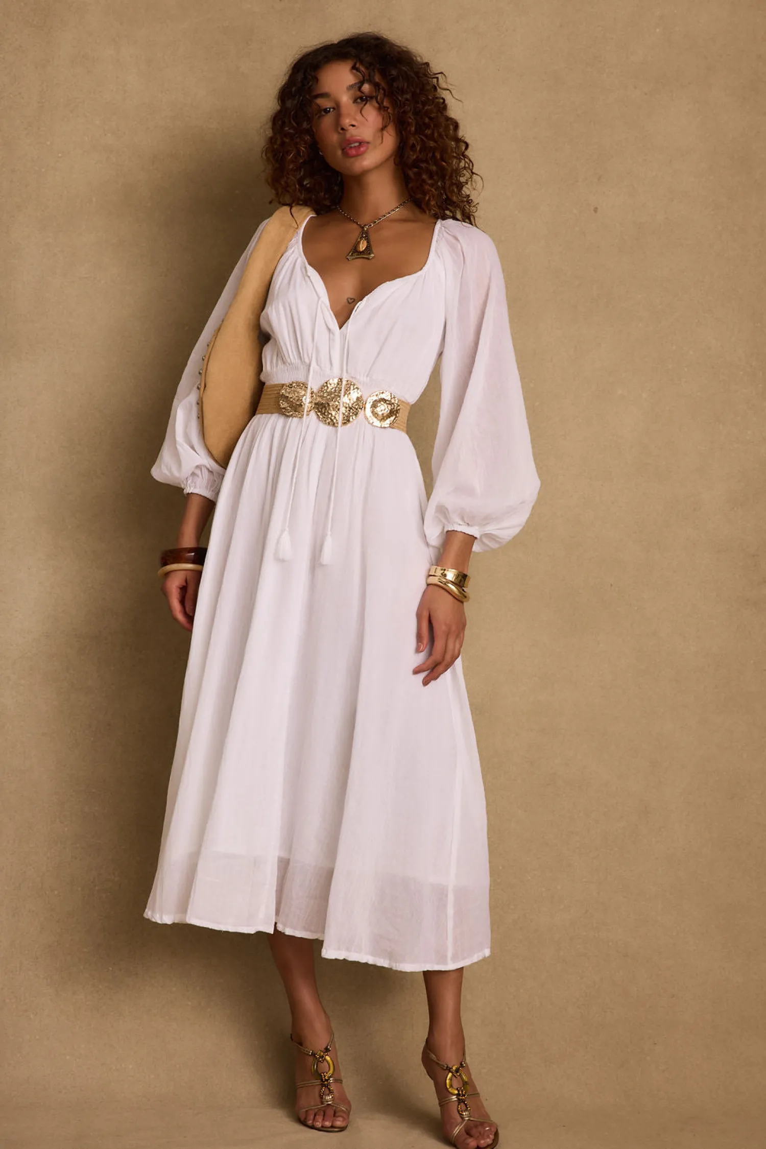 Discount Danika White Linen Maxi Dress The White Edit|Honeymoon