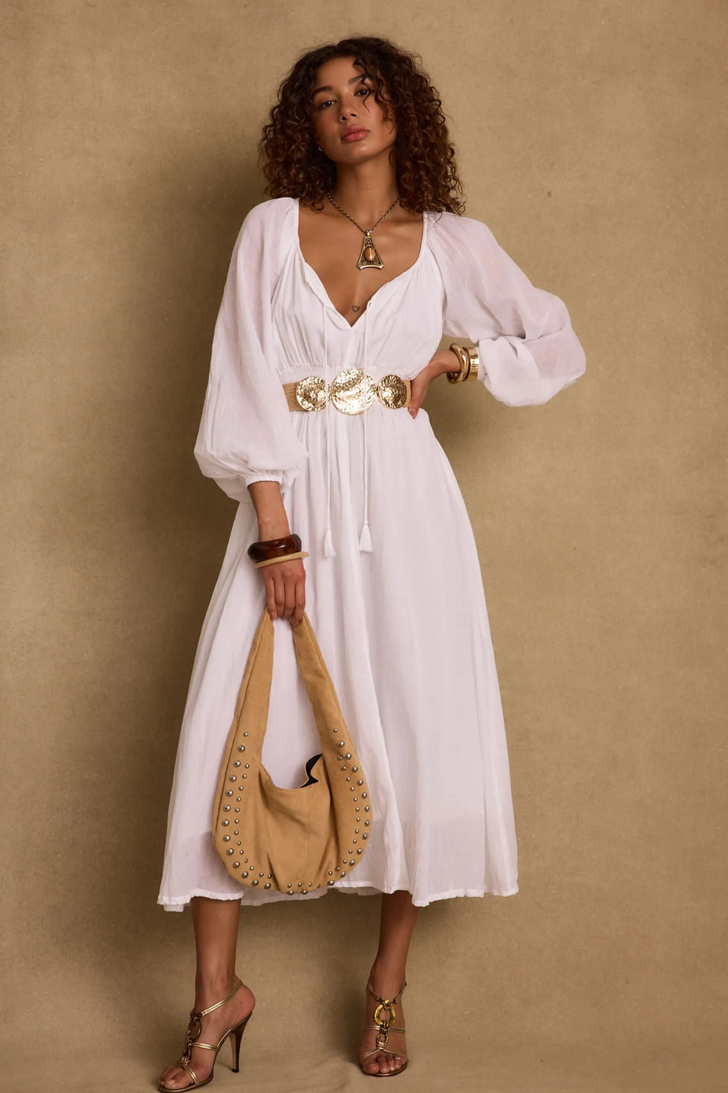 Discount Danika White Linen Maxi Dress The White Edit|Honeymoon