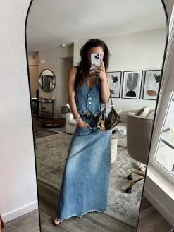 Outlet Diane Blue Denim Vest Going Out Tops|Tees + Tanks