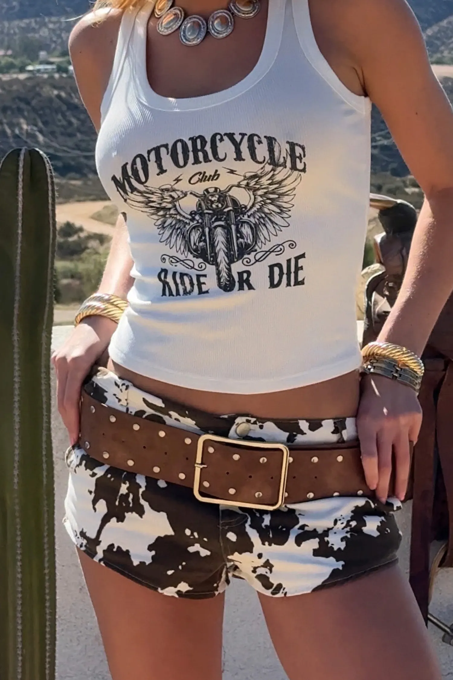 New Dixie Cow Print Low Rise Hot Shorts Denim|Shorts