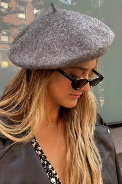 Best Emille Grey Beret Hats