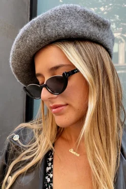 Best Emille Grey Beret Hats