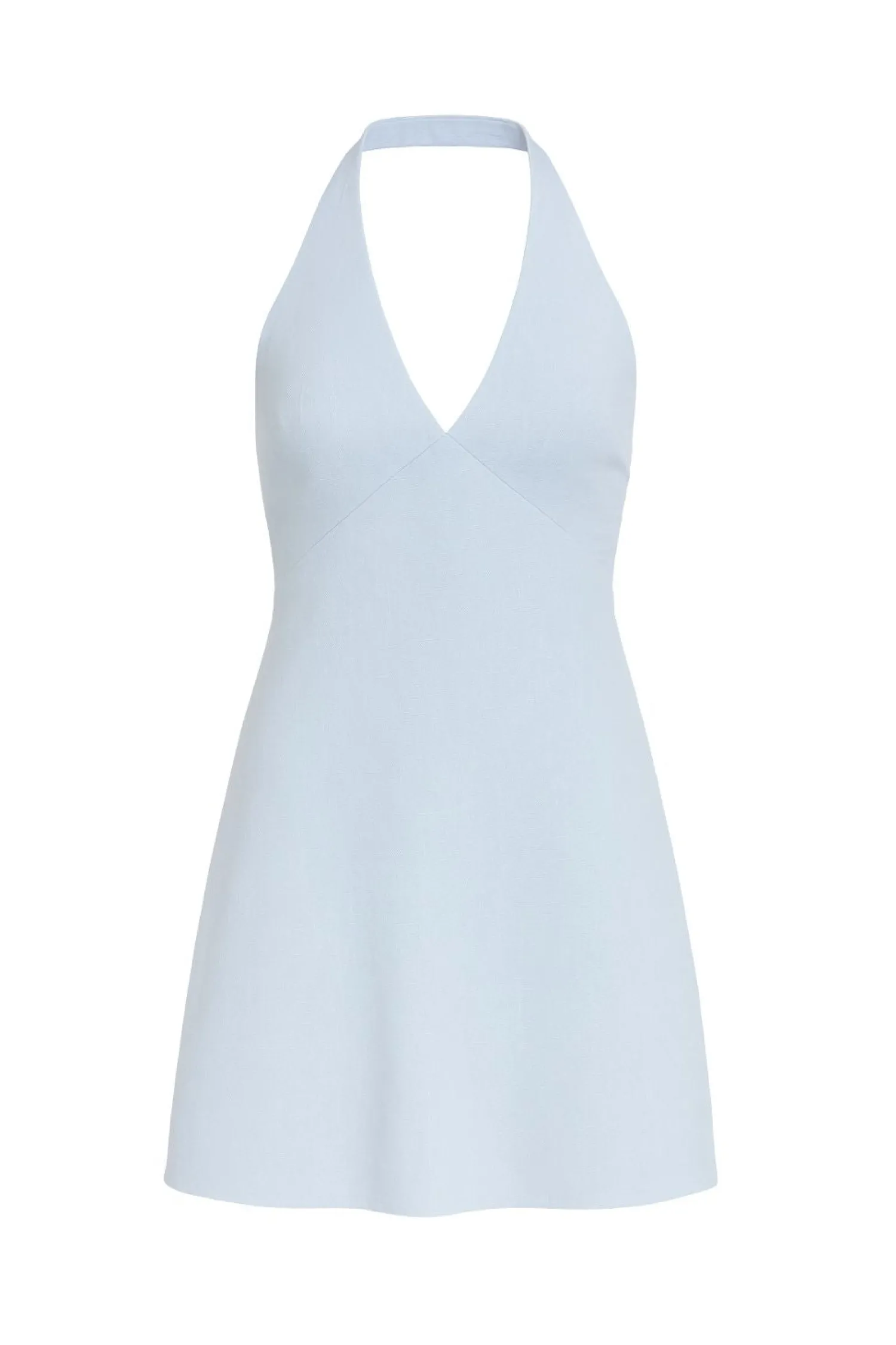New Emma Baby Blue Linen Mini Dress Seashells + Wedding Bells|Honeymoon