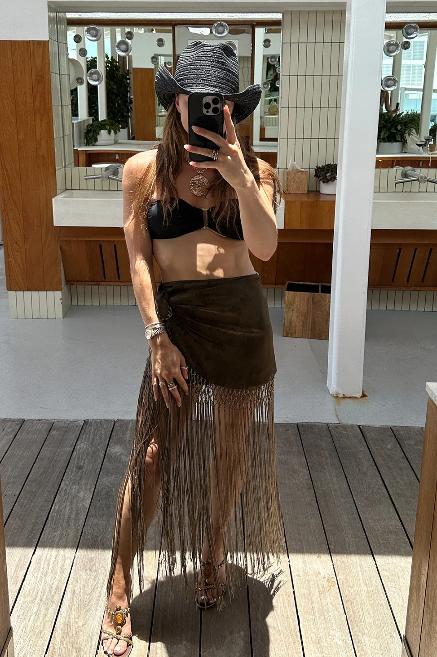 Online Esmi Olive Fringe Skirt Skirts|Seashells + Wedding Bells
