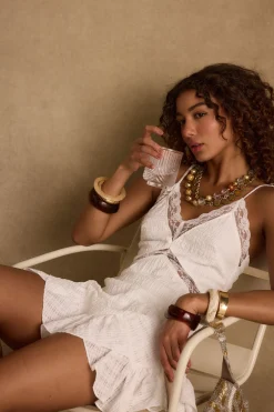 New Essence White Trapeze Mini Dress The White Edit|Seashells + Wedding Bells