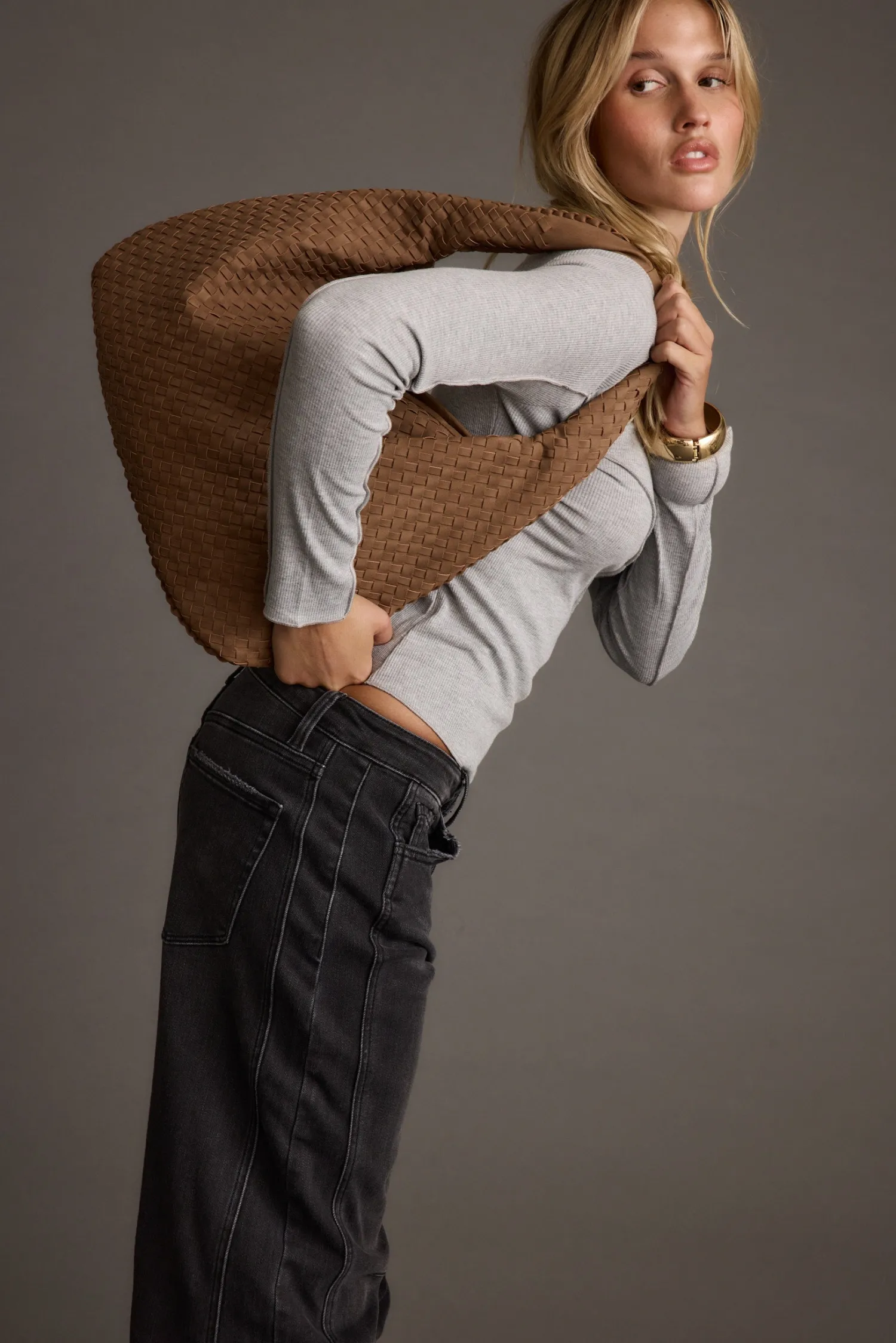 New Faye Mocha Suede Hobo Bag Handbags