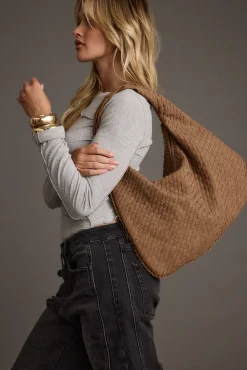 New Faye Mocha Suede Hobo Bag Handbags