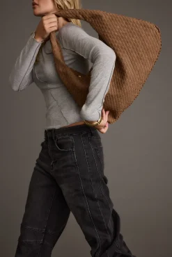 New Faye Mocha Suede Hobo Bag Handbags