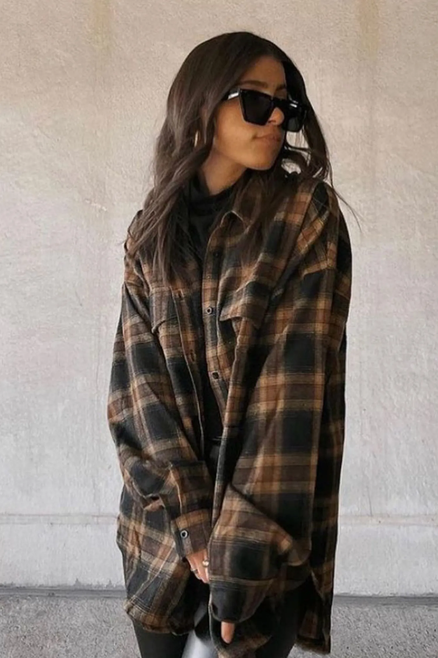 Discount Fireside Mocha Plaid Flannel Outerwear|Jackets