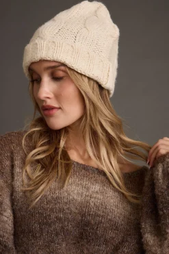 Best Frost Cream Knit Beanie Hats